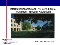 Bild: Informationskompetenz-AG GBV: Lokale Position - globaler Austausch